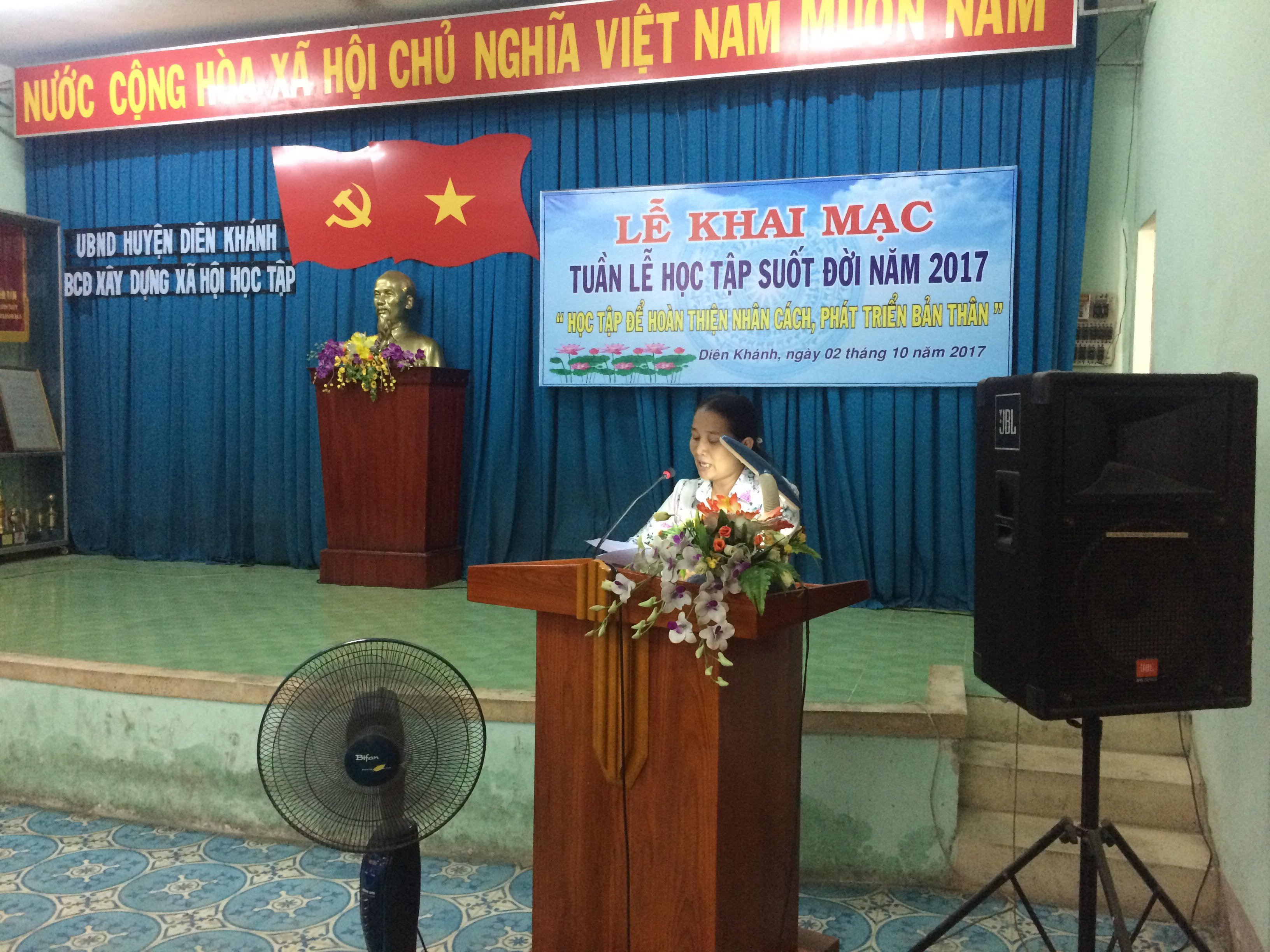 HUYỆN DIÊN KHÁNH TƯNG BỪNG TỔ CHỨC  HƯỞNG ỨNG TUẦN LỄ HỌC TẬP SUỐT ĐỜI NĂM 2017