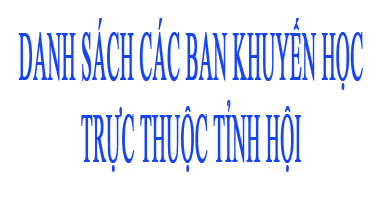Danh sách các Hội, Ban Khuyến học trực thuộc